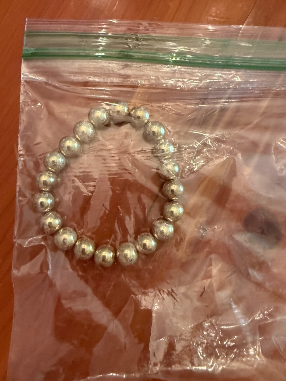 Gold beaded elastic bracelet NWOT